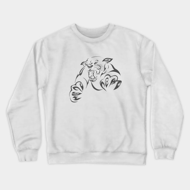 Black Cat Crewneck Sweatshirt by TeawithAlice